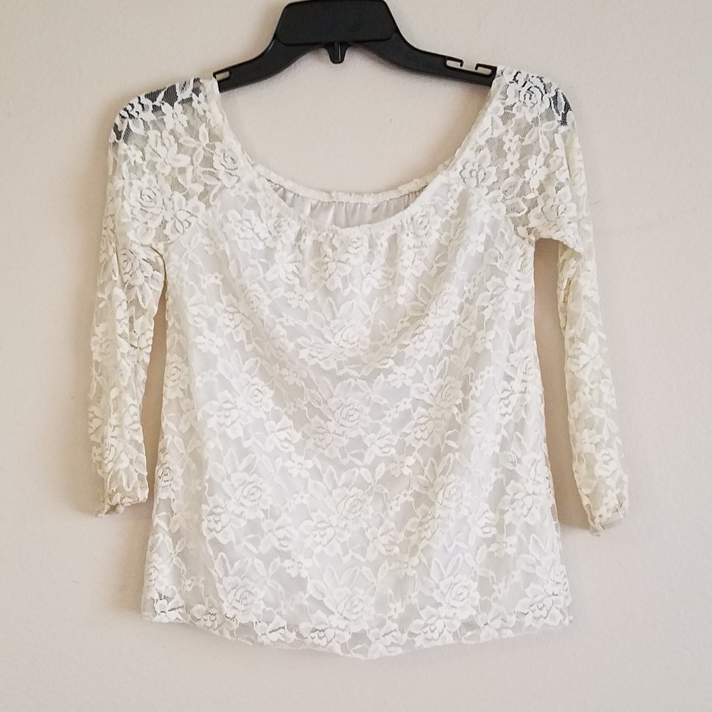 Off Shoulder Lace Blouse